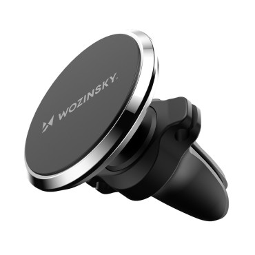 Magnetic phone holder on a black car air