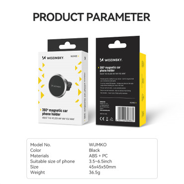 Magnetisk telefonholder på en sort billuft