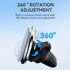 Nositelj magnetskog telefona na crnom zraku automobila