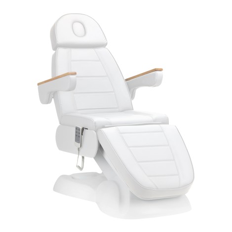 Električna kozmetička stolica SILLON Lux 273b 3 motora bijela — bočni pogled