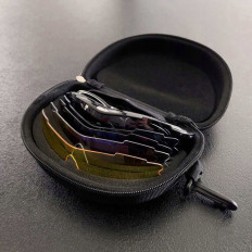 Gafas de bicicleta polarizando con gafas de colores intercambiables