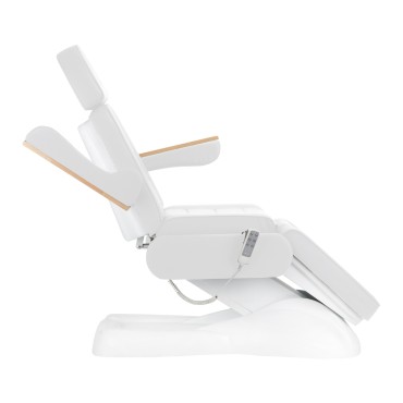 Elektrisk kosmetikstol SILLON Lux 273b 3 motorer hvid — fra siden
