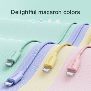 Kabelkabel im iPhoneusb-A - Blitz 2M rosa Pastell