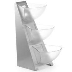 Soporte de buffet para la crema de café de azúcar de acero 3 x 1l - Hendi 428245