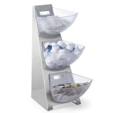 Buffet-jalusta sokeri kahvikevoide teräs 3 x 1L - Hendi 428245