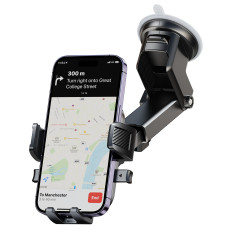 Alça de carro para placa de telefone preto