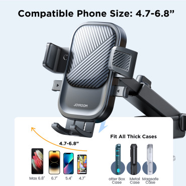 Alça de carro para placa de telefone preto