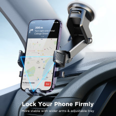 Alça de carro para placa de telefone preto