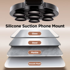 Brilliant Magnetic Phone Holder s črnimi sesalnimi skodelici