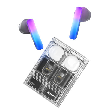 Fones de ouvido sem fio TWS Icelens Series com luzes LED pretas