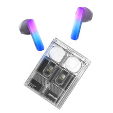 Auriculares inalámbricos TWS Icelens Series con luces LED negras