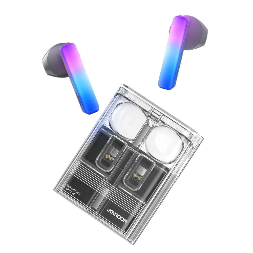 Bezdrôtové slúchadlá TWS Iclens Series s LED svietidlom čierna