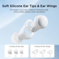 Cuffie wireless TWS Cozydots Series con riduzione del rumore Bluetooth attivo 5.3 Bianco