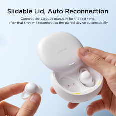 Brezžične slušalke serije TWS COZYDOTS z aktivnim zmanjšanjem hrupa Bluetooth 5.3 Bela