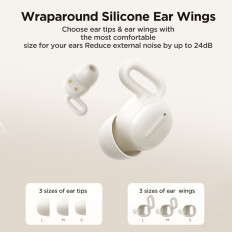TWS Cozydots Series fones de ouvido sem fio com Bluetooth 5.3 com amortecimento de ruído preto