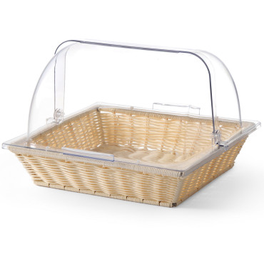 Polyrattan-Brotkorb mit...