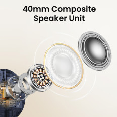 Hitune Max5 Wireless-Kopfhörer mit einer Hybridgeräusche-Reduktion Anc White