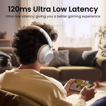 Hitunher max5 fones de ouvido sem fio com uma redução de ruído híbrida ANC branco