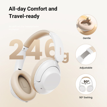 HITUNE MAX5 Trådløse hodetelefoner med en hybridstøyreduksjon ANCh hvit