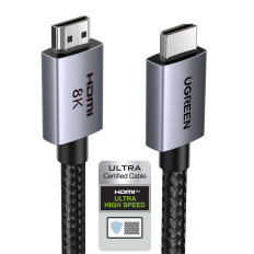 HDMI-kabel 2.1 8k Sertifisert Ultra High Speed 1M Grey