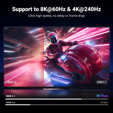 HDMI-kabel 2.1 8k Sertifisert Ultra High Speed 1M Grey