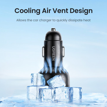 Car Charger 2x USB-C PD in 1x USB-A 130W Black