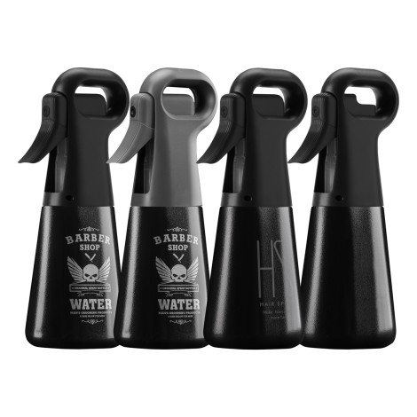 BARBER SPRAY PRO BLACK professioneller Friseursprüher von ACTIVESHOP — zusammen gezeigt