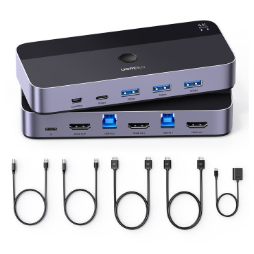 2in1 Switch HDMI / USB-A / USB-B / USB-C / MicroUsb Preto