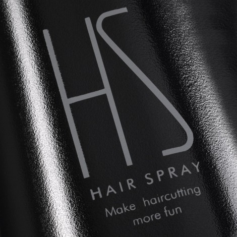 BARBER SPRAY PRO BLACK επαγγελματικός ψεκαστήρας κουρέματος — κοντινή ετικέτα