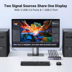 2in1 διακόπτης HDMI / USB-A / USB-B / USB-C / MICROUSB Μαύρο