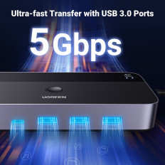 2in1 HDMI kapcsoló / USB-A / USB-B / USB-C / MicroUSB fekete