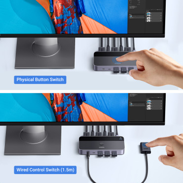 2in1 Switch HDMI / USB-A / USB-B / USB-C / MicroUsb Preto