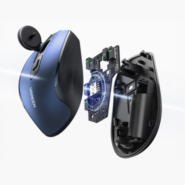 Tikslioji USB 2.4GHz Bluetooth 5.0 OPTICAL 4000 DPI BLUE