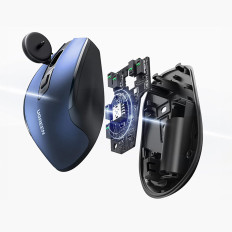 Precision USB 2.4GHZ Bluetooth 5.0 Optical 4000 DPI Blue