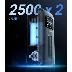 Compresor de aire 150 psi 10Bar con batería y linterna negra