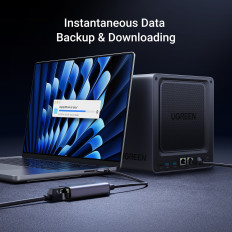 Adapter Network Card Ethernet USB-C - RJ45 2.5G Grå