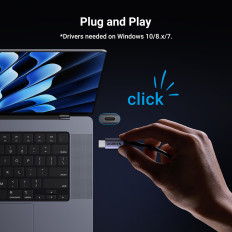 Cartão de rede adaptador Ethernet USB-C - RJ45 2.5g Gray