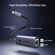 Adaptérová sieť Ethernet USB-C - RJ45 2.5G GRAY