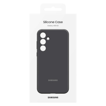 Estuche de silicona de caja original para Samsung Galaxy A55 Negro