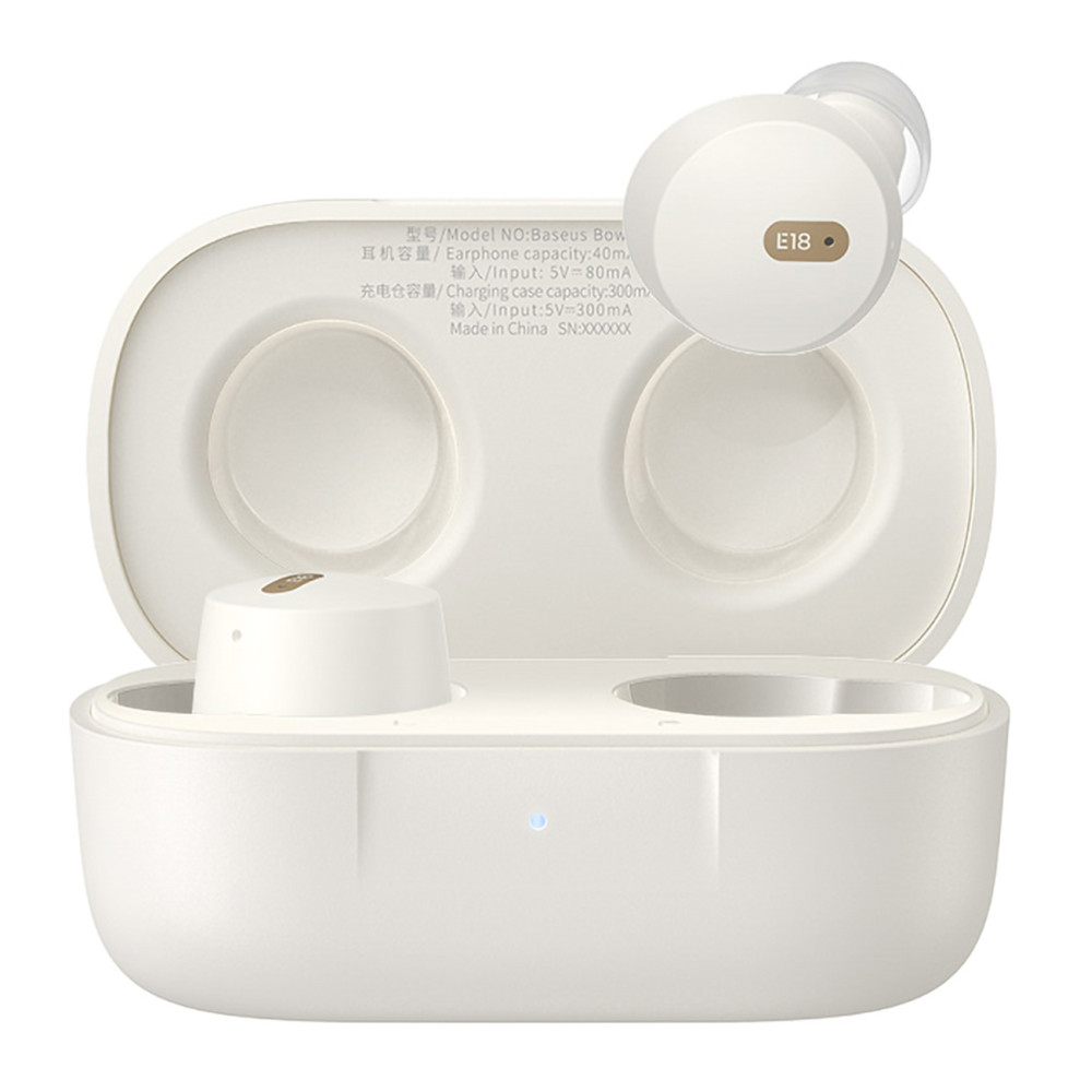 Bezvadu austiņas Bowie E18 TWS ENP IPX4 USB-C White