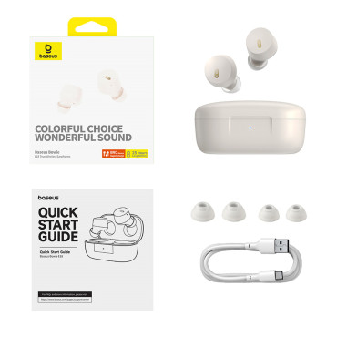 Brezžične slušalke Bowie E18 TWS ENC IPX4 USB-C bela