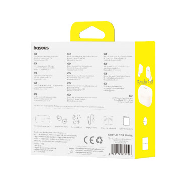 Draadloze hoofdtelefoon Bowie E18 TWS ENC IPX4 USB-C WIT