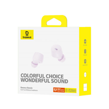 Bezdrôtové slúchadlá Bowie E18 TWS ENC ENC IPX4 USB-C Purple