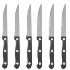 Kniv för stekbiffar Serrated Längd 215mm Set 6pcs. - Hendi 781449