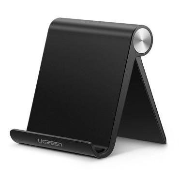 Skrivebord Stativ Stativ Telefon Holder Tablet 95x85mm Svart