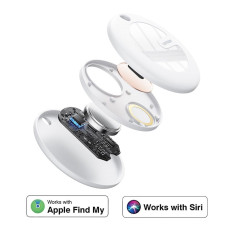 Značka lokátor kompatibilný s Apple FindMy Bluetooth 5.2 Rozsah 100m biely
