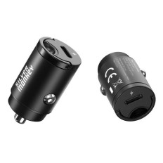 Car charger for 30W 1x USB-C PD black pend