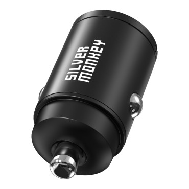 Carregador de carro para 30W 1x USB-C PD 1xUSB-A QC 2x Nove