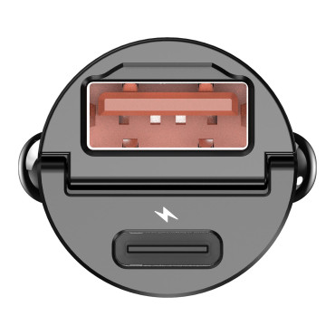 Carregador de carro para 30W 1x USB-C PD 1xUSB-A QC 2x Nove