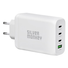 GAN 130W 3x USB-C PD 1x USB-A 3,0 QC bílá